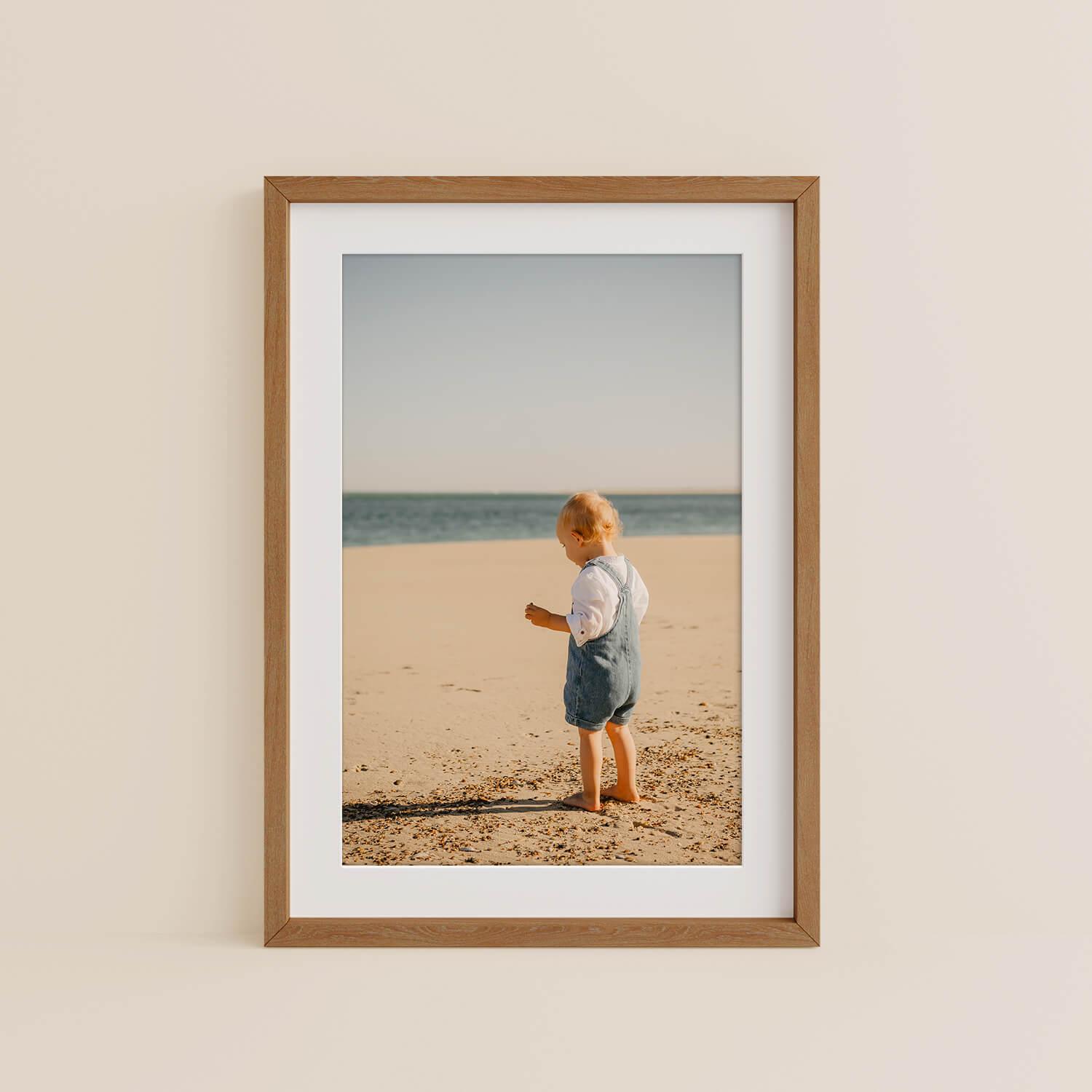 Wooden Framed Photo - Innocence