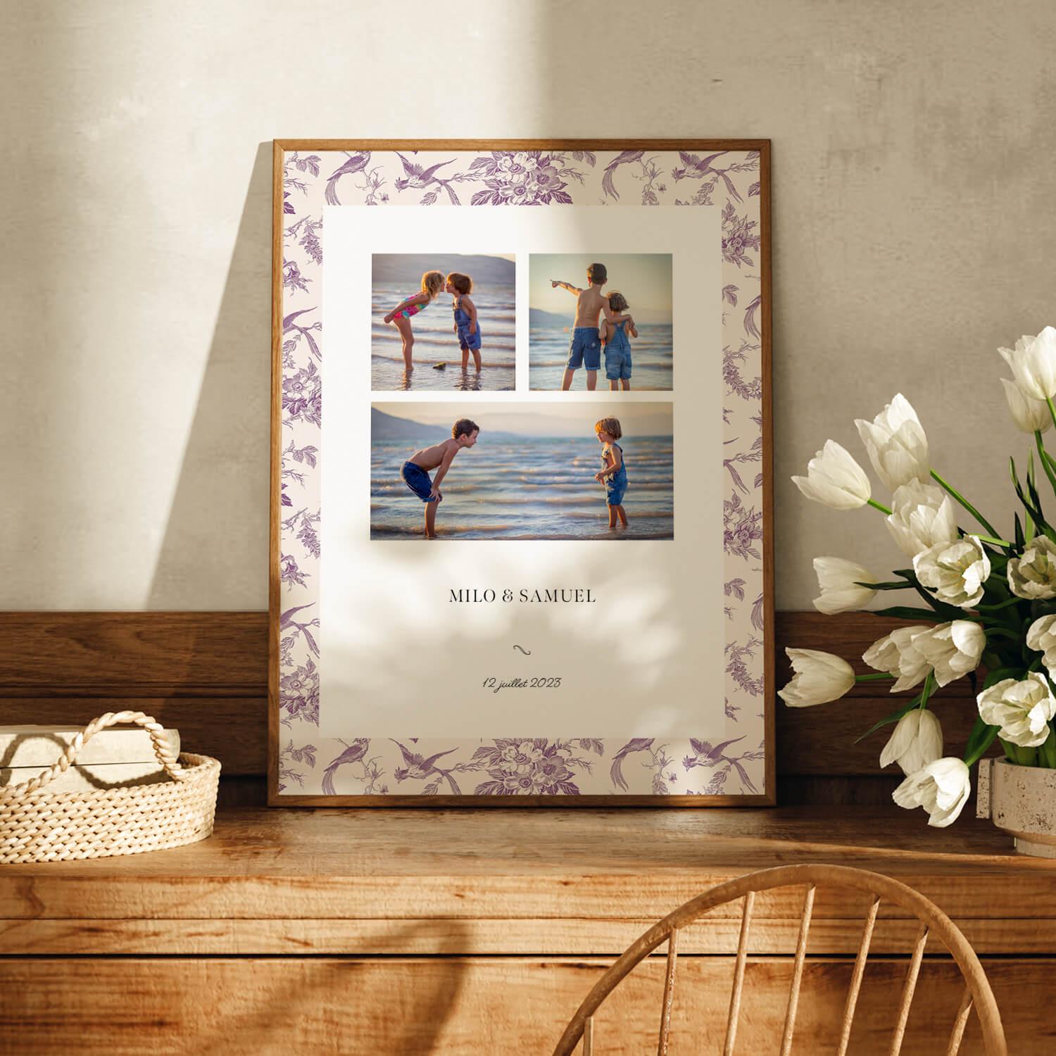 Purple Feather Photo Poster - Innocence